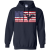 Image of American Flag Motocross Motorcycle Patriotique T-Shirt Fun