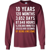 Image of 10th Birthday Gift T Shirt 10 Years Old Being Awesome Tee