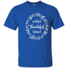 Image of "Grateful Thankful Blessed " Floral Thanksgiving Fall Tee