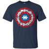 Image of Autism Awareness Shirts Captain Autism Puzzle Shield T-Shirt