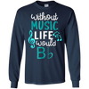 Image of Without Music Life Would B Flat T-Shirt - Funny Music