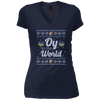 Image of Funny Hanukkah Sweater Long Sleeve Shirt, Oy to the World
