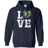 Image of Autism Shirt Love Support Puzzle Heart Autistic Shirt
