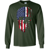 Image of American Flag Skull Patriotic 4th of July T-Shirt