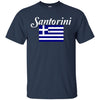 Image of SANTORINI T Shirt Cool Greek Flag Island On The Aegean Sea