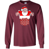 Image of Santa Stuck In Chimney Christmas Pocket T Shirt Gift