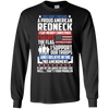 Image of A Proud American Redneck Support Guns Troops Flag T Shirt
