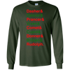 Image of Santa Claus's Reindeer Character List T-Shirt