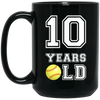 Image of 10 Years Old Softball Birthday Shirt Boy 10th Birthday Tee