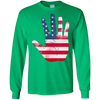 Image of American Flag Waving Hand Hi Five Patriotic Novelty T Shirt