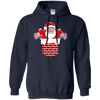Image of Santa Stuck In Chimney Christmas Pocket T Shirt Gift