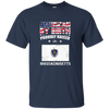 Image of American By Birth Proudly Raised In Massachusetts Flag Shirt