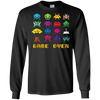 Image of "Game Over" retro alien invaders tshirt 80s 8-bit video game