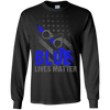 Image of Adult Blue Live Matter Thin Blue Line Support Police T-Shirt