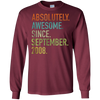 Image of Absolutely Awesome Since September 2008 10th Birthday Shirt