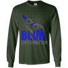 Image of Adult Blue Live Matter Thin Blue Line Support Police T-Shirt