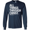 Image of All Things Through Christ T-Shirt: Scripture Bible Verse Tee