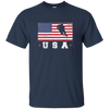 Image of American USA Flag Ice Hockey T-Shirt Patriotic Sports Gift