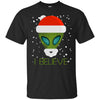 Image of Alien Funny Christmas Tee Shirt I Believe Cute Ufo Gift