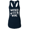 Image of Funny Halloween Wine Long Sleeve Shirt Wicked Before Wine