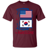 Image of Américain +Corée du Sud = Awesome Korean Flag Shirt