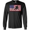 Image of American Flag Hockey USA Patriotic Ice Skating Cool T-Shirt