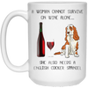 Image of Woman Cannot Survive on Wine A English Cocker Spaniel Dog
