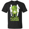Image of Allergic To Humans Funny Alien Galaxy Space Abduction Shirt