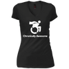 Image of Chronically Awesome Wheelchair Superhero Funny Tee Shirt