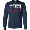 Image of 4th of July TShirt All American Police Officer Father's Day