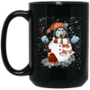 Image of Christmas Snowman Siberian husky Funny T-shirt