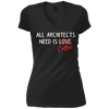 Image of All Architects Need Is Coffee Funny Architecture T Shirt