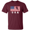 Image of American USA Flag Ice Hockey T-Shirt Patriotic Sports Gift