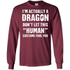 Image of "I'm Actually A Dragon" - Funny Halloween Costume T-Shirt