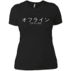 Image of Aesthetic Offline Japanese Text Vaporwave Long Sleeve TShirt