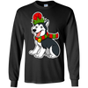 Image of Christmas Siberian Husky Dog T-Shirt, Puppy Xmas Gift