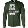 Image of Alzheimer's Awareness T-Shirt For Sister Purple Ribbon Tee