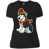 Image of Christmas Siberian Husky Dog T-Shirt, Puppy Xmas Gift