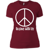 Image of AM Peace Sign Shirts: Peace Begins With Us Symbol T-Shirt