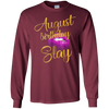Image of August Birthday Purple Lips Slay T-shirt Birthday Gift