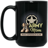 Image of Army Mom Proudly Supporting My Soldier T-Shirt Veterans Gift