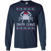 Image of Santa Claws Festive Crab Ugly Christmas Gift Long Sleeve