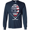 Image of American Hockey Goalie T-Shirt Patriotic Hockey Tee