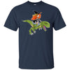 Image of Witch Riding Dinosaur Halloween Costume Funny Gift Shirt