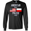 Image of American Born Polish Roots LS T-Shirt Poland USA Flag