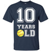 Image of 10 Years Old Softball Birthday Shirt Boy 10th Birthday Tee