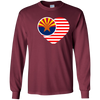 Image of Arizona Flag Shirt USA American Flag T-Shirt Vintage Heart