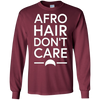 Image of Afro Hair Don't Care Funny T-Shirt