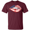 Image of American USA Flag Lips - Independence Day 4th July Shirt