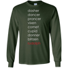 Image of Santa's Reindeer Name List Shirt, Funny Christmas Gift